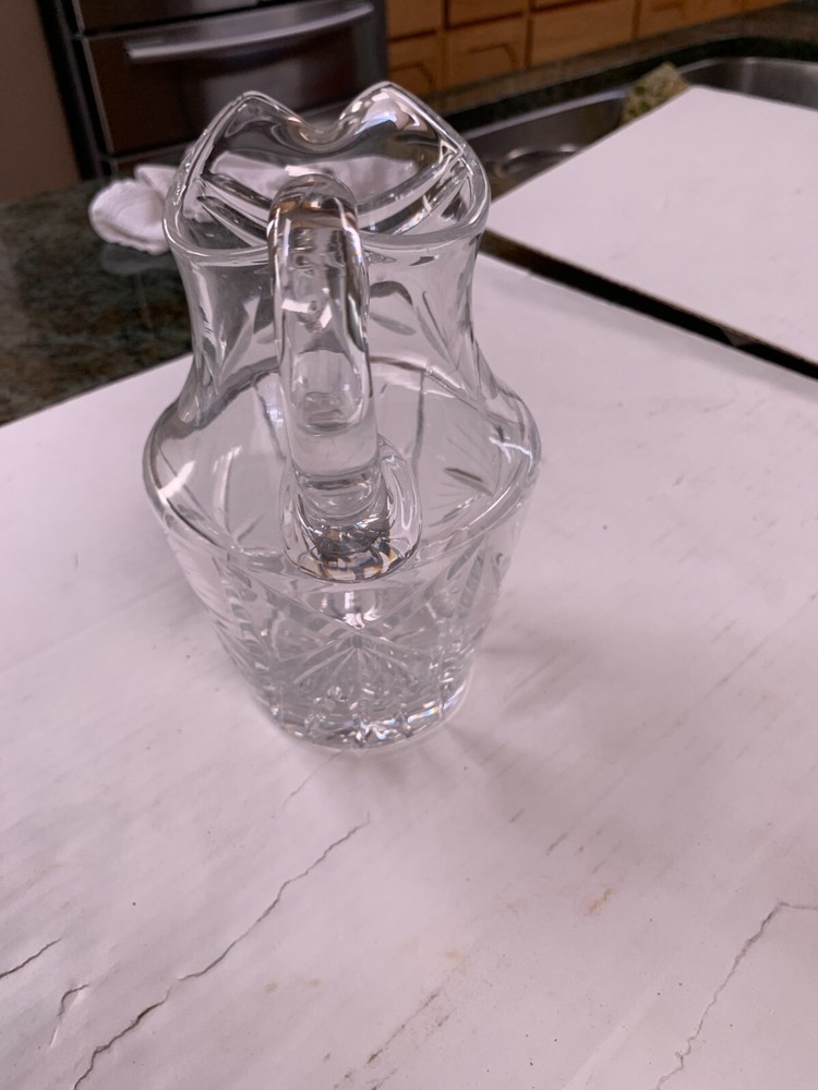Cut Crystal Glass Pitcher Jug