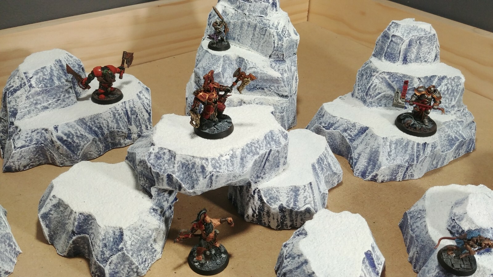 Wargaming Terrain Tall Hills Box Set Snow Finish Scenery