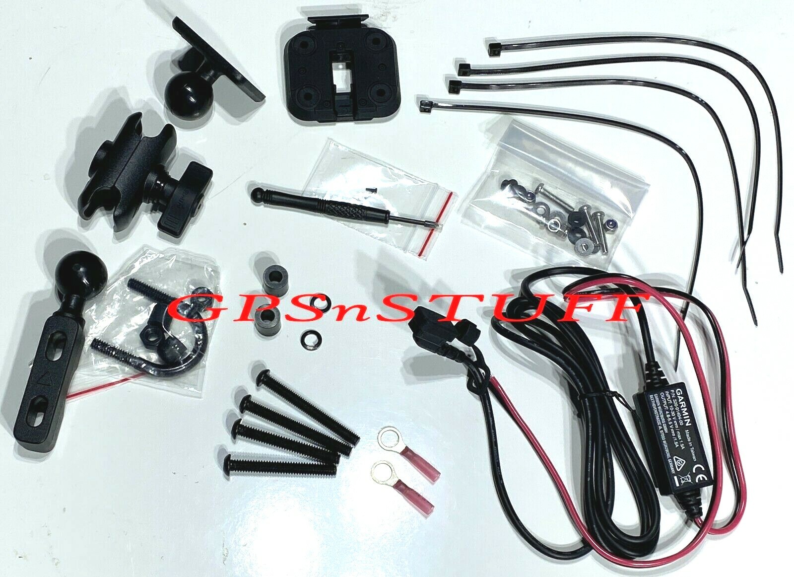 Complete OEM GARMIN Zumo XT/Tread GPS Hardwire Handlebar Mount and Bracket *READ