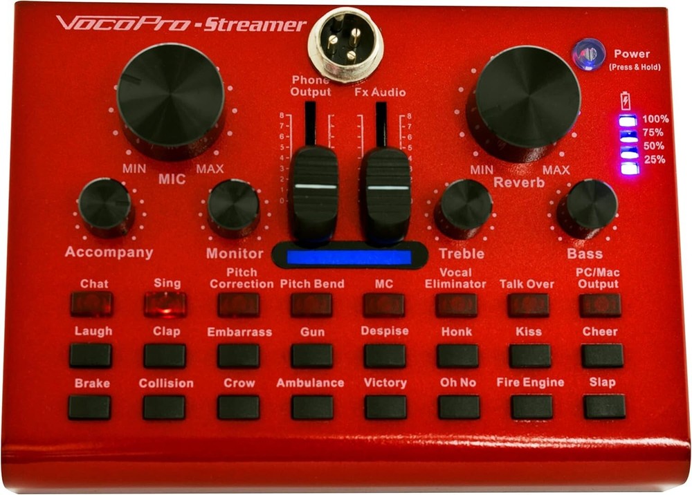 VocoPro Portable Studio, USB Audio Interface with Microphone, for Recording
