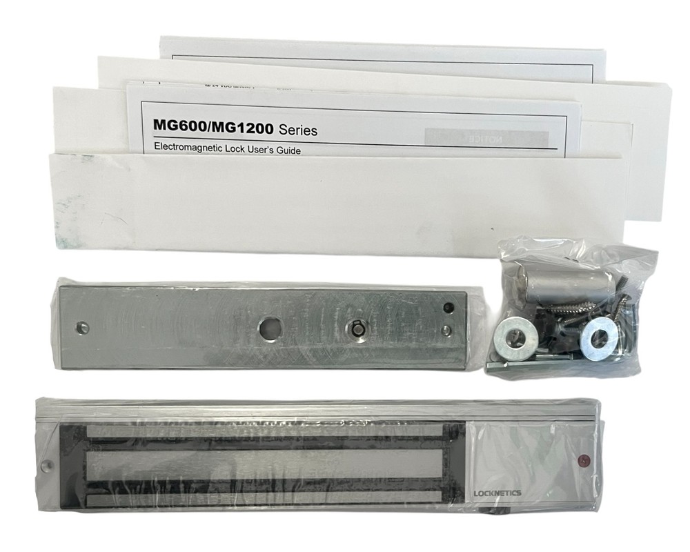 Locknetics Allegion MG600 Electromagnetic Lock 12/24 VDC w/Surface Mount Bracket