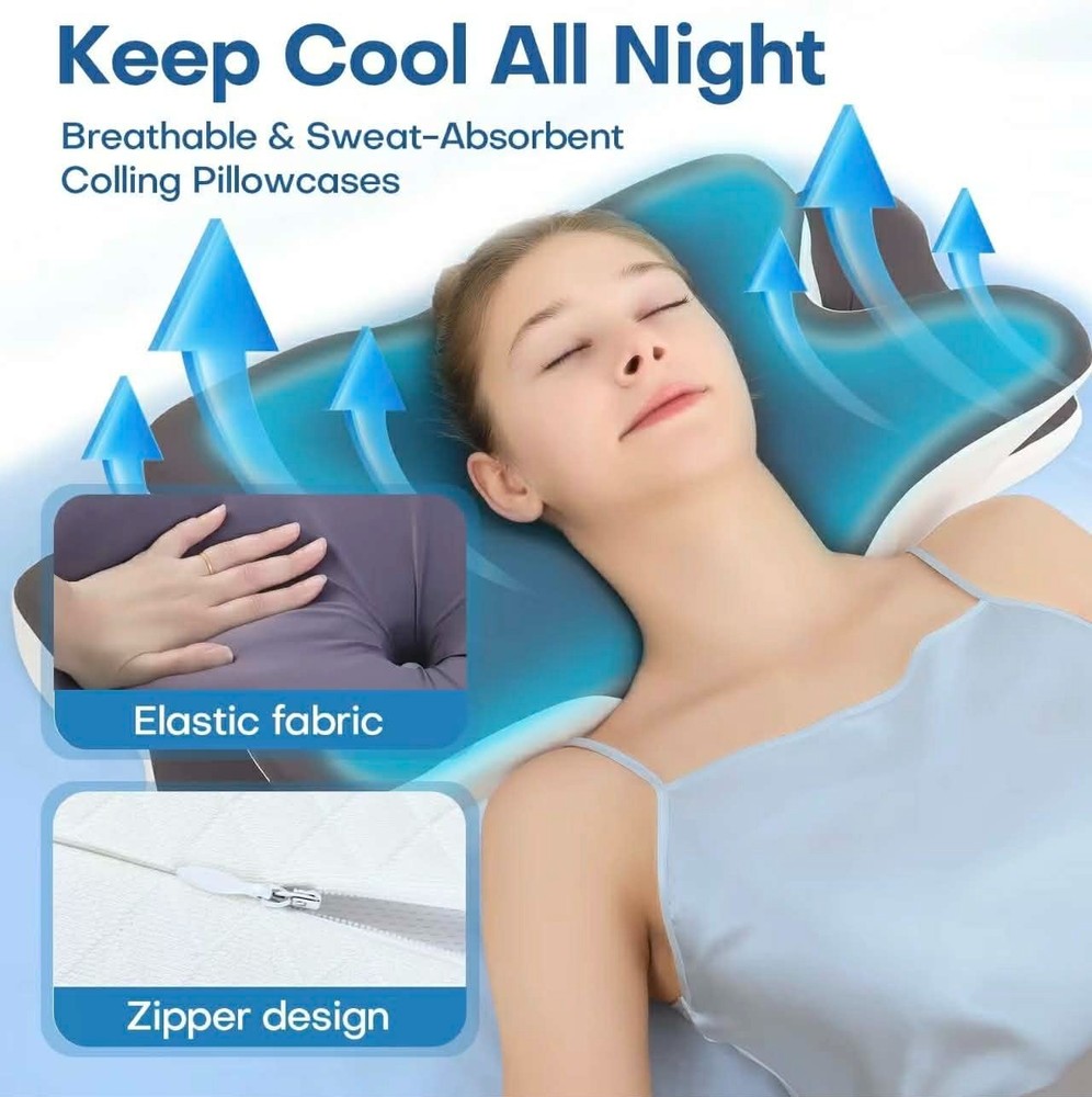 Ergonomic Contour Memory Foam Pillow