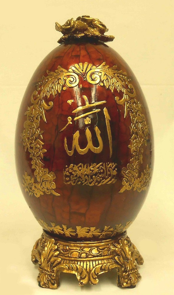 Islamic art stand resin pottery egg shape / Home decorative
