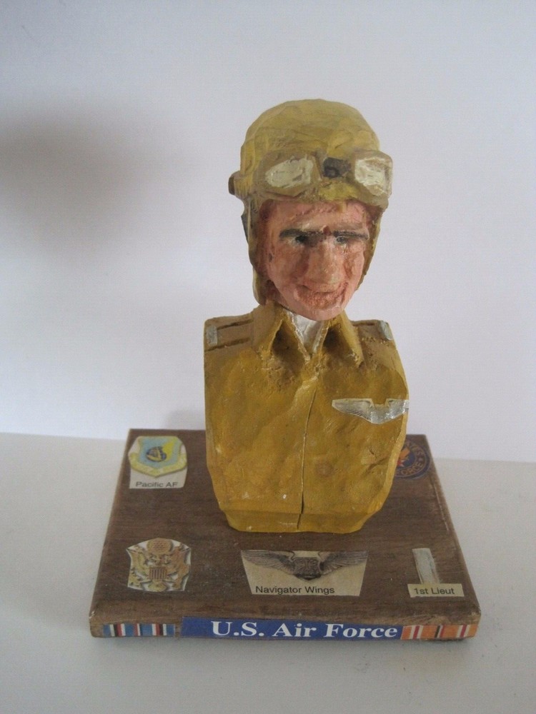 USAF Carved Bust By Russ Schonack