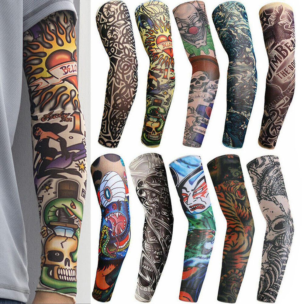 10PCS Tattoo Cooling Arm Sleeves Cover Outdoor Sport Summer UV Sun Protection US