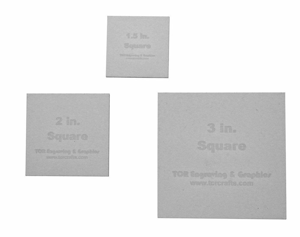 Square Quilt Templates. 1/8" 1.5", 2", 3". - Clear