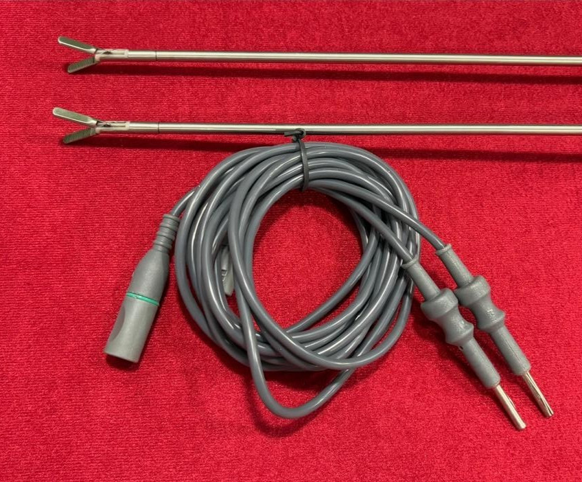 3pc-Laparoscopic Bissinger Bipolar Roby Forceps 5mm With Cable Best Quality