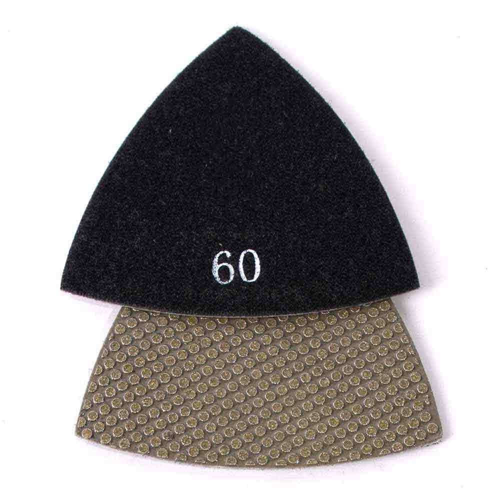 60 Grit Electroplated Diamond Triangular Polishing Pad For Oscillating Tools