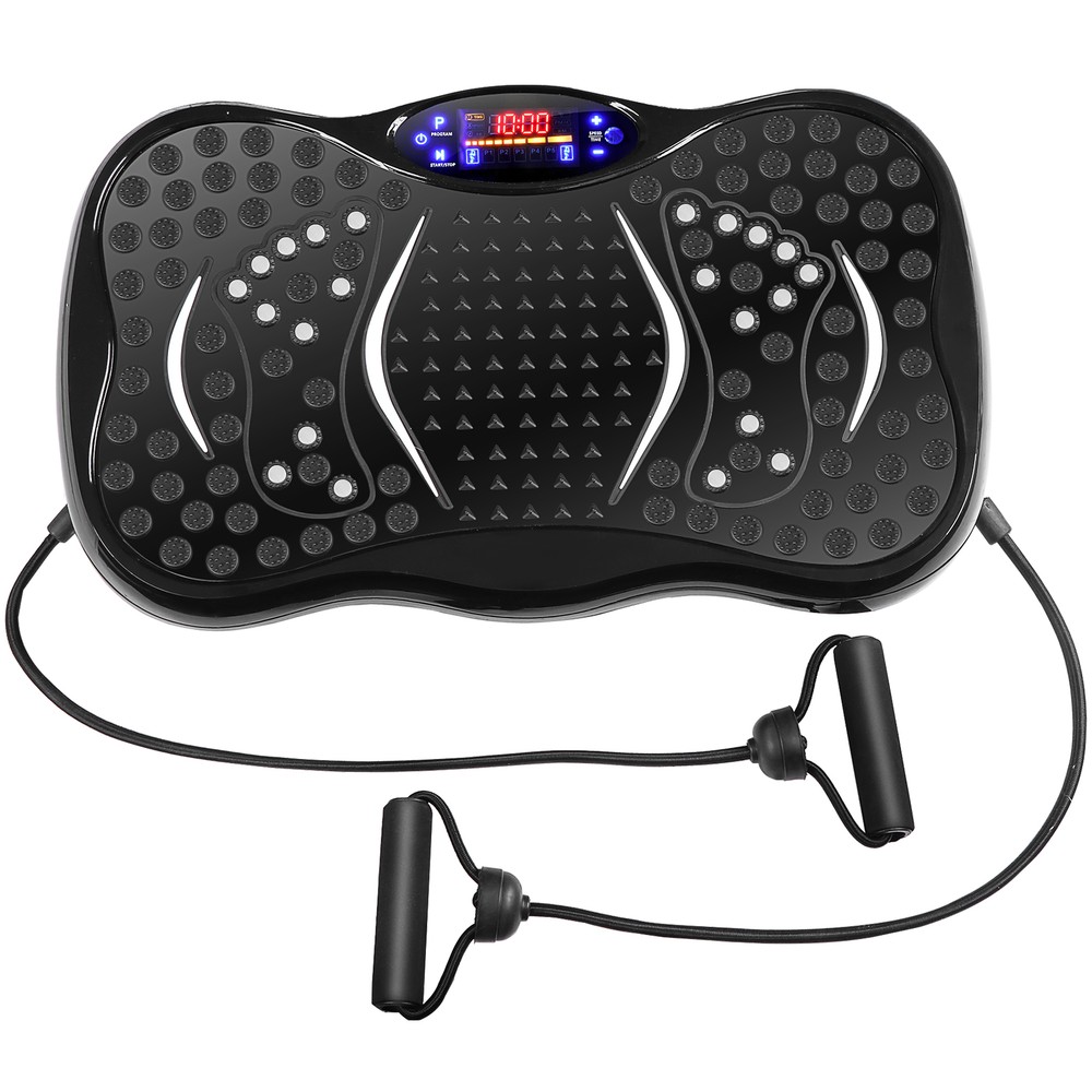 Vibration Plate Exercise Machine Shaking Whole Body Mini Workout Platform Black