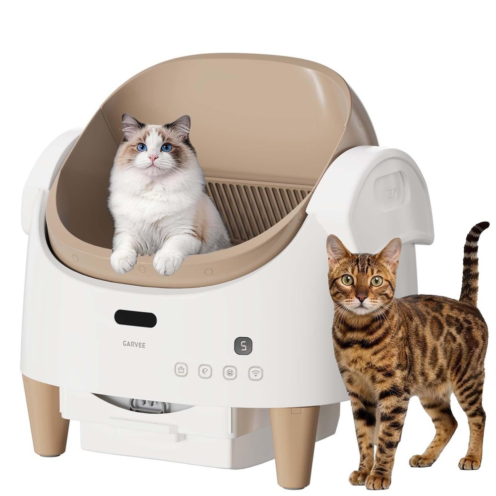 Share Self Cleaning Cat Litter Box, No Scooping Automatic Litter Box / APP Contr