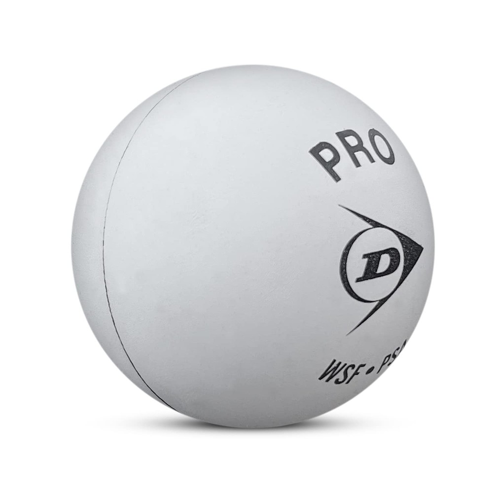 Dunlop White Pro Squash Ball - 3 Balls