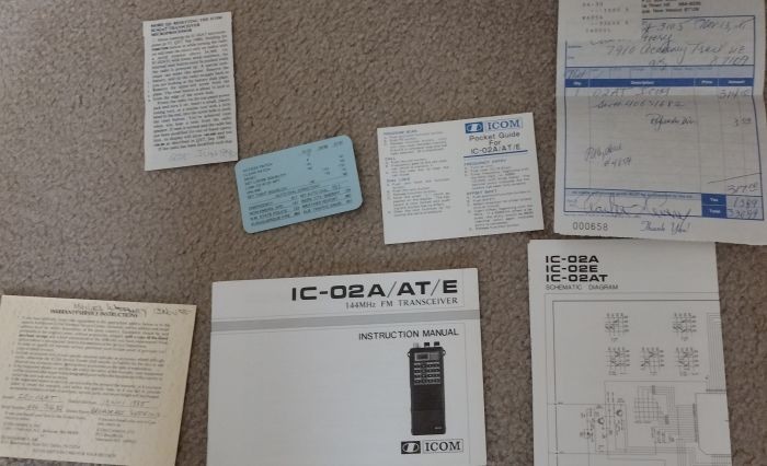 ICOM IC02A/AT/E doc bundle