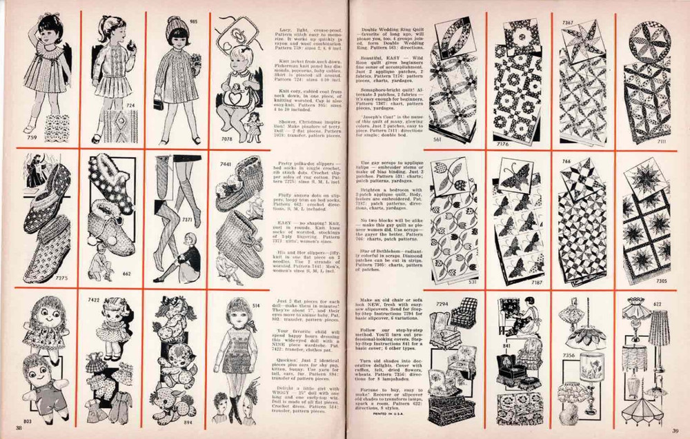 Vintage Mail Order Pattern Catalog Needlecraft Patterns Great Pics 1960's