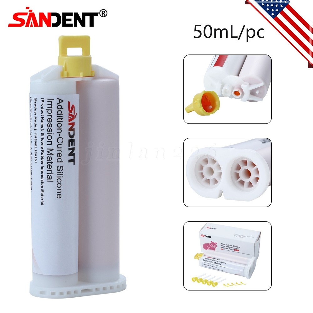 Dental Light Body VPS Impression Material Normal Set PVS 5 Tips/Set 50mm