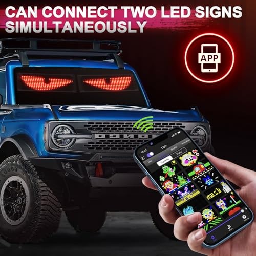 Upgrade Synchronize Multiple Devil Eyes Light, 15''x4'' Full Color 1PCS-CAR