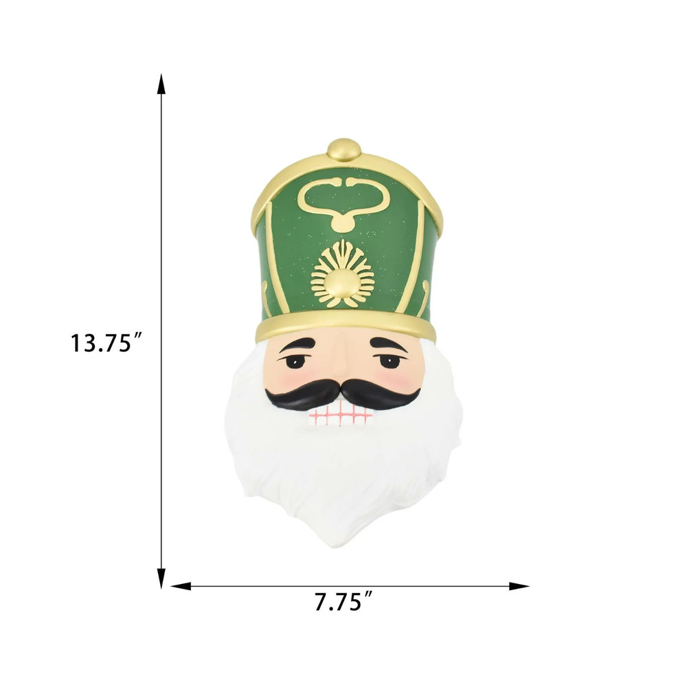 LED Nutcracker Christmas Tree Topper, Green 13.75", by Holiday Time