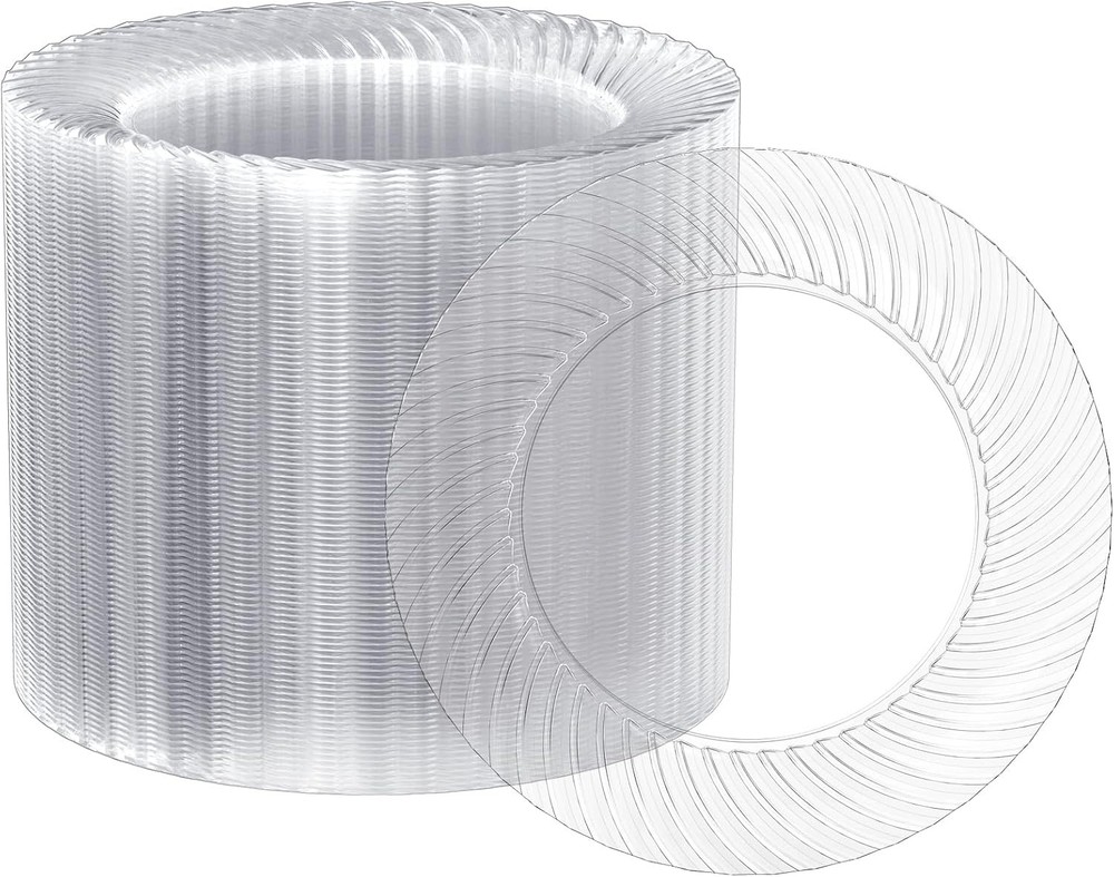 7 Inch Clear Plastic Plates, Disposable Heavy Duty Salad Dert