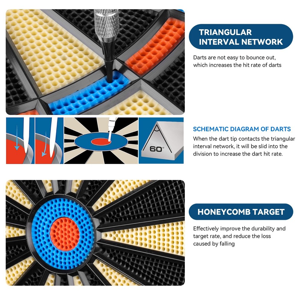 Cyeelife PRO Square Electronic Scoring Dartboard with 12pcs Soft darts set