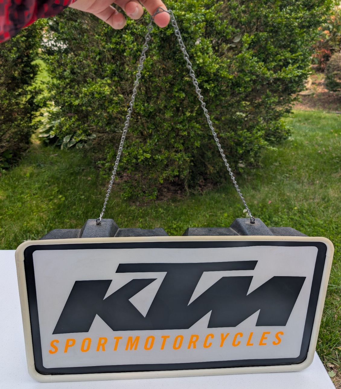 KTM Sport Motorcycles Factory Light Up Dealer Sign Tec Art Man Cave Collectible