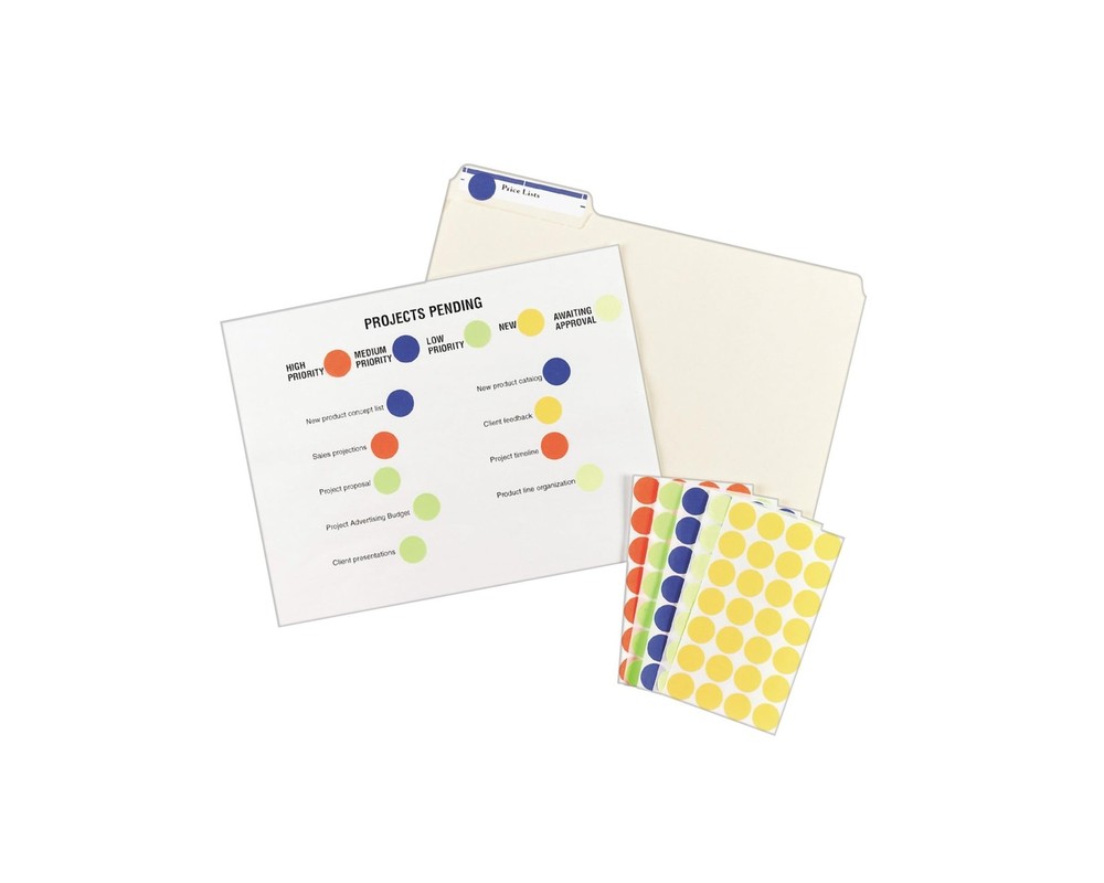 Avery Print/Write Self-Adhesive Removable Labels, 0.75 Inch Diameter, Red, 18...