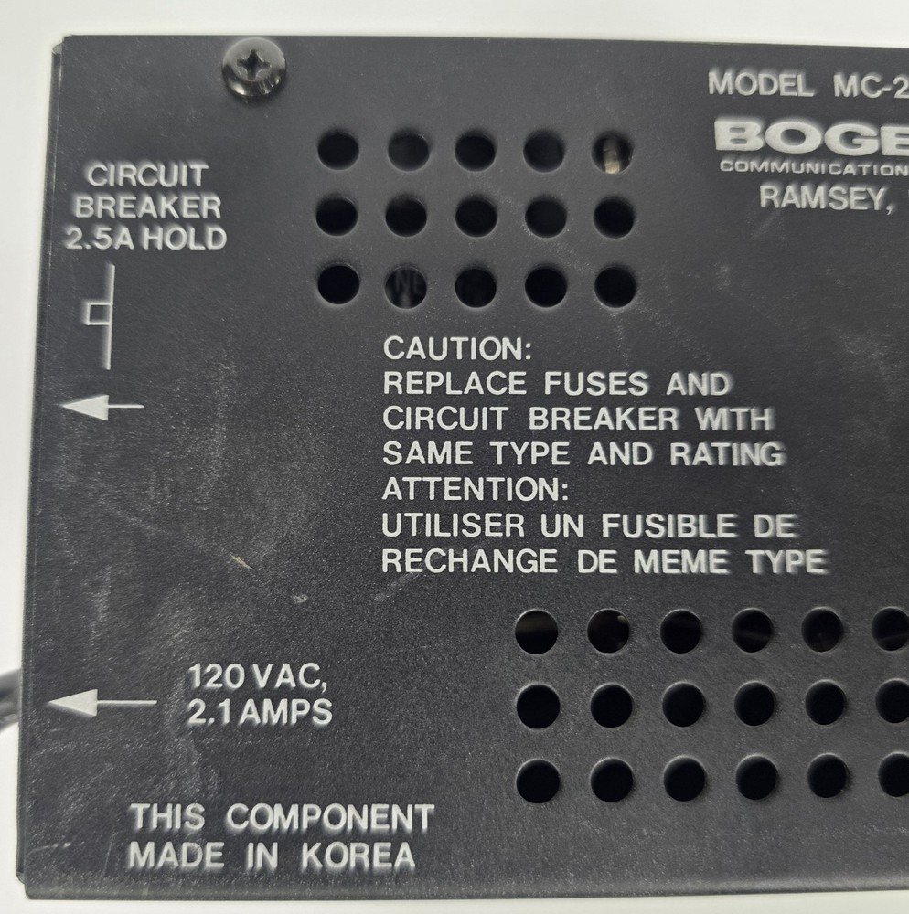 BOGEN MC-2626A Power Supply for a Multicom 2000