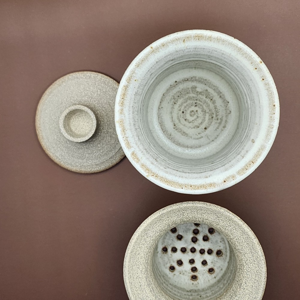 Baker Potter Matte Ceramic 3 Piece Tea Brewer Set