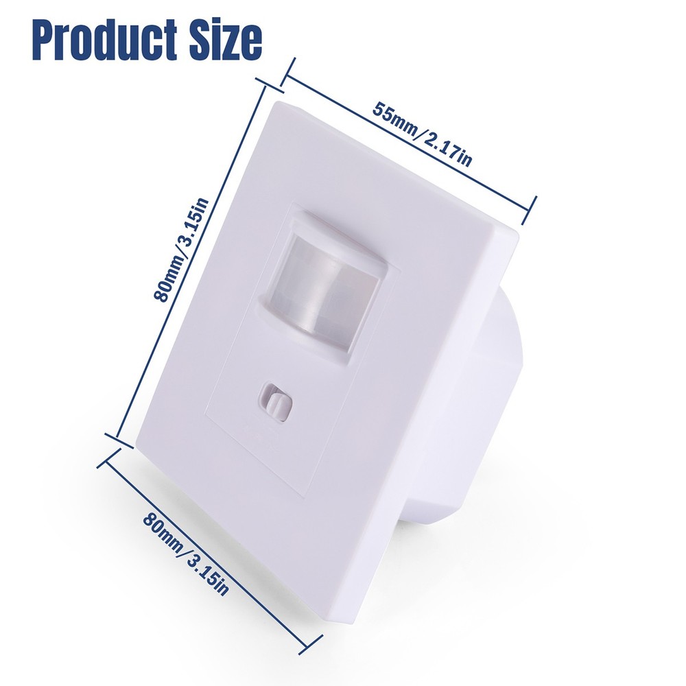 Auto On/Off Sensor Switch Motion Infrared PIR Occupancy Vacancy Wall Light Lamp