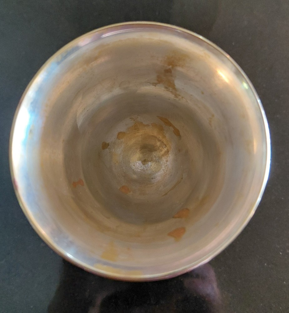 Vintage Silver Plate Beyoa Metalware Goblet Cup Tableware Accent Decor