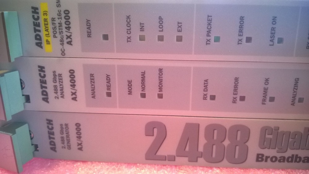 Adtech AX/4000 2.488 Gbits Second Broadband Generator/Analyzer P/N 400320