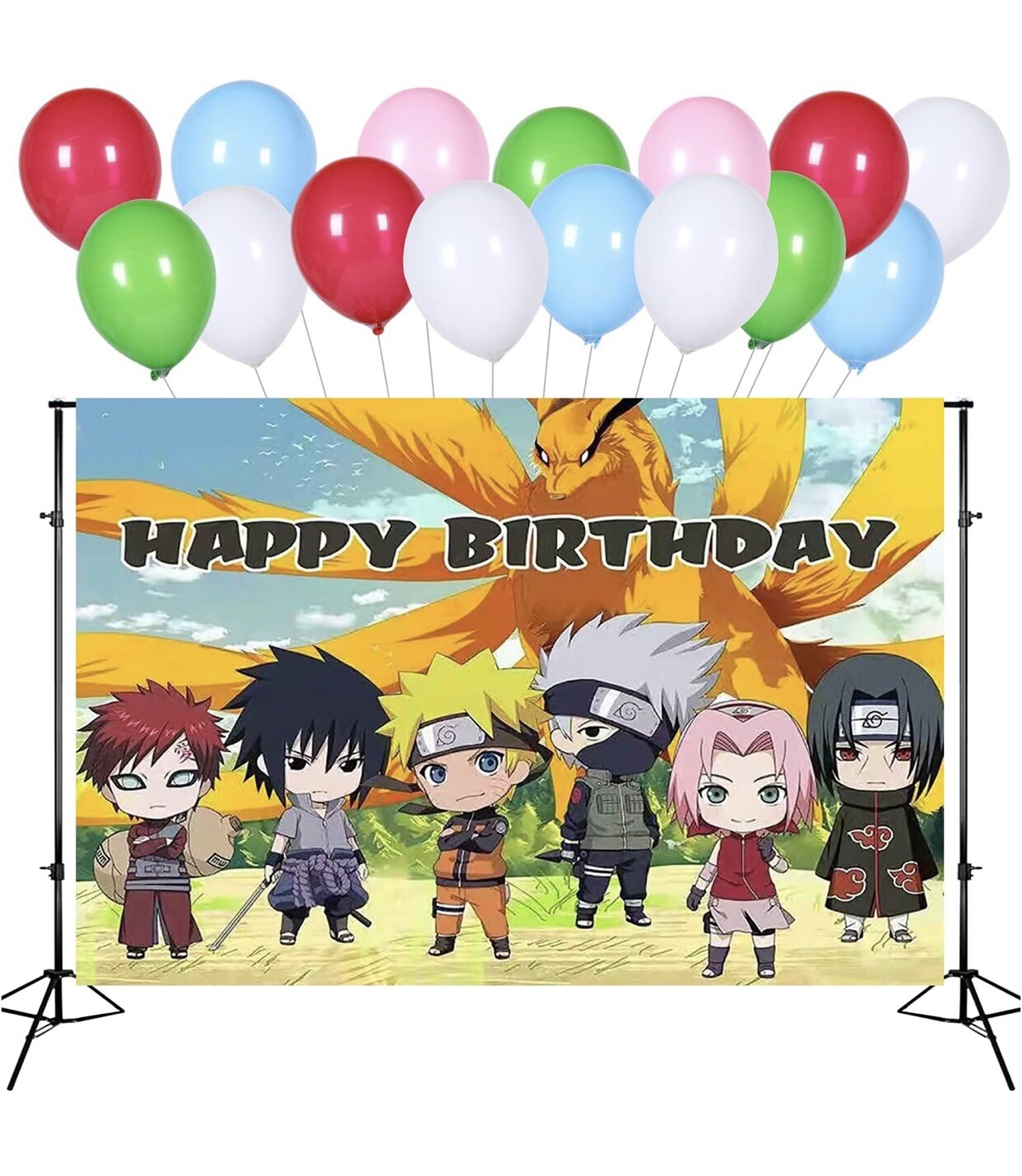 Naruto Theme Birthday Party Decorate, 5x3.5ft Happy Birthday Backdrop US Seller