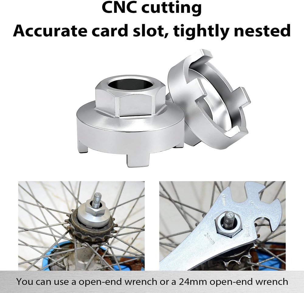 Freewheel Remover Tool BMX 4 Notch, Professional Multi-Function Tool for Single-