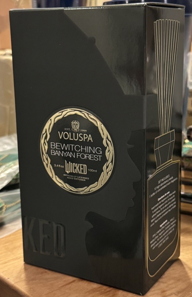 Wicked VOLUSPA Bewitching Banyan Forest Reed Diffuser NIB Universal Studios