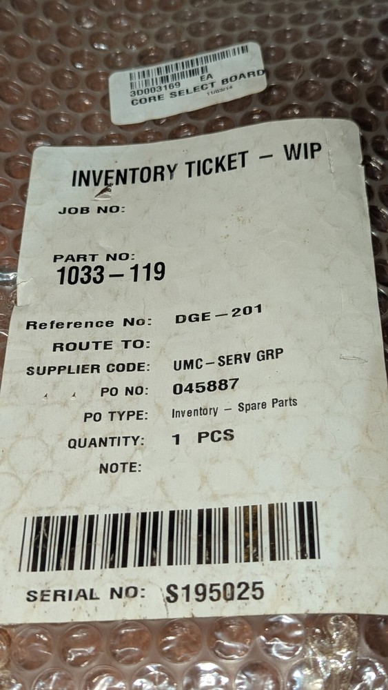 Control Panel Cycle Select for UBE Injection Mold Machine 1033-259 NEW