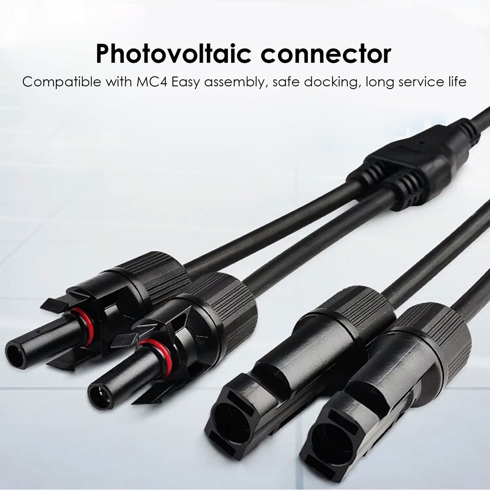 Solar Connectors Y Branch Parallel Adapter Cable Wire Plug Tool for Solar Panel