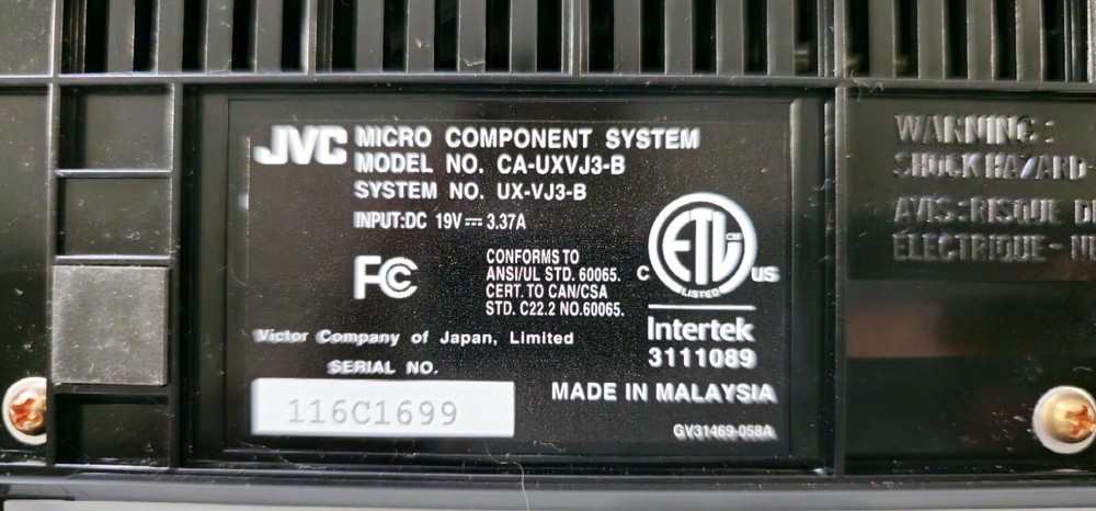 JVC Micro Component System UXVJ3 Tested
