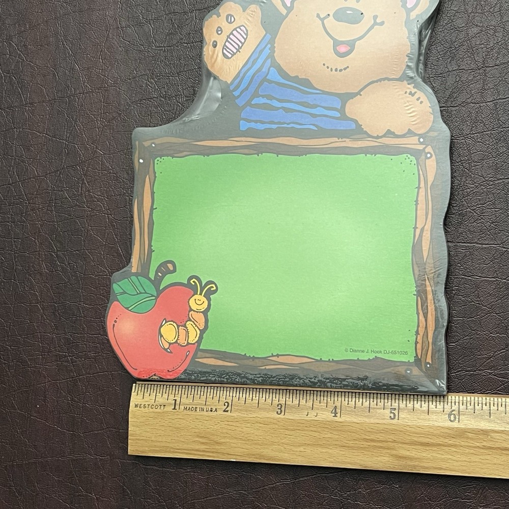 NWT Dianne J. Hook Chalkboard Bear Notepad Paper 60 Sheets