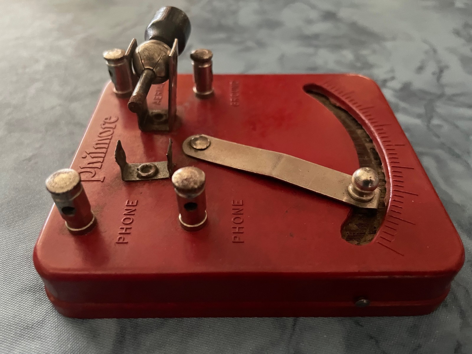 Vtg. 40'S-50'S PHILMORE LITTLE WONDER Crystal RADIO RECEIVING, no CRYSTAL, PARTS