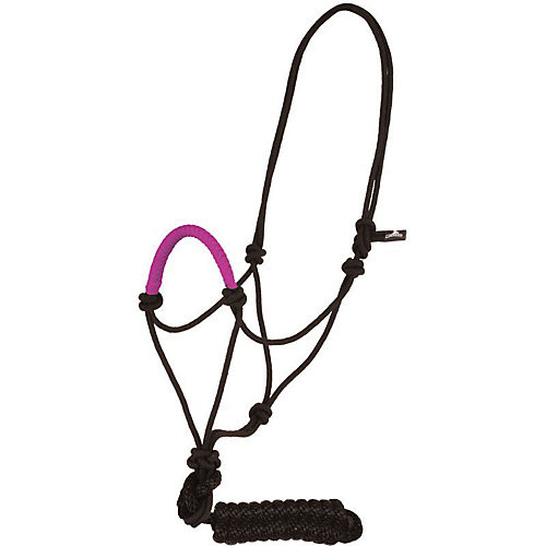 Mustang Solid Nose Rope Halter Pink