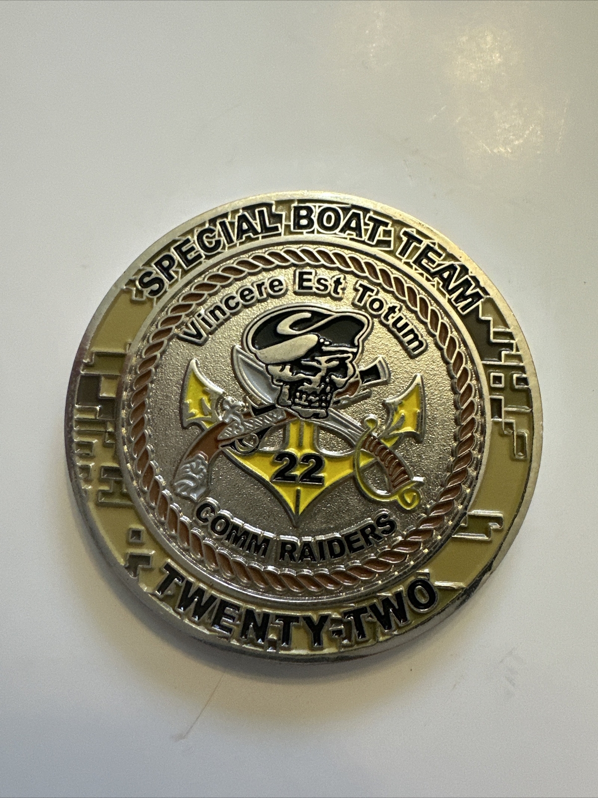 Special Boat Team 22 / SBT-22 Troop 3 Navy CommRaiders Coin / SEAL