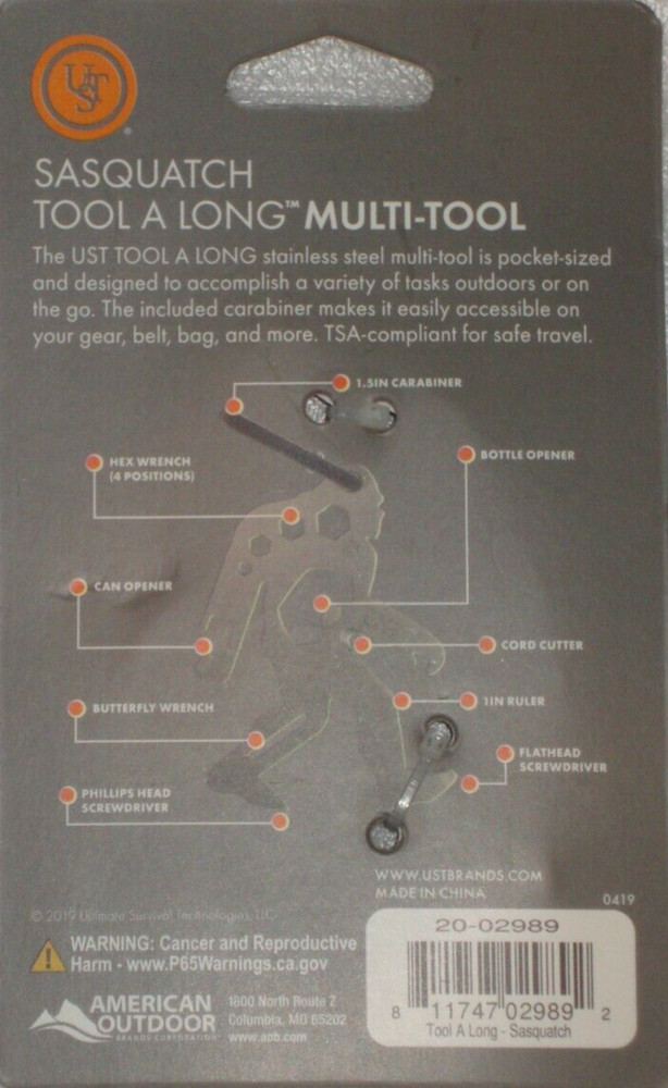 Sasquatch Multi-tool By UST - 4 Pack