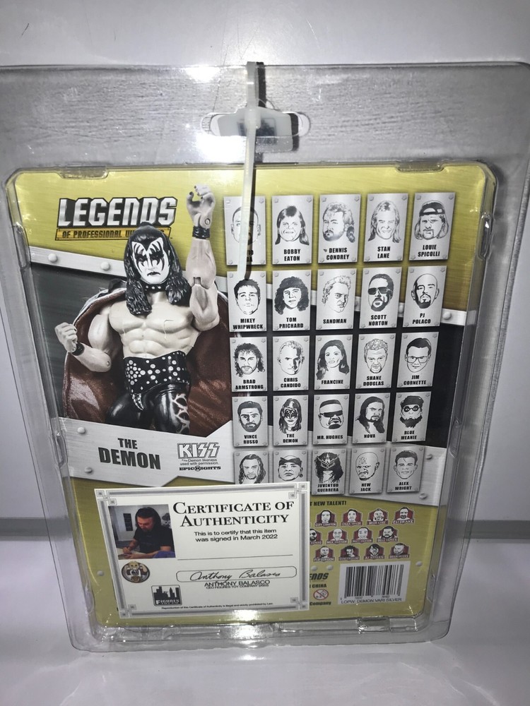 Legends of Professional Wrestling Figures: The Demon KISS VARIANT {Autographed}