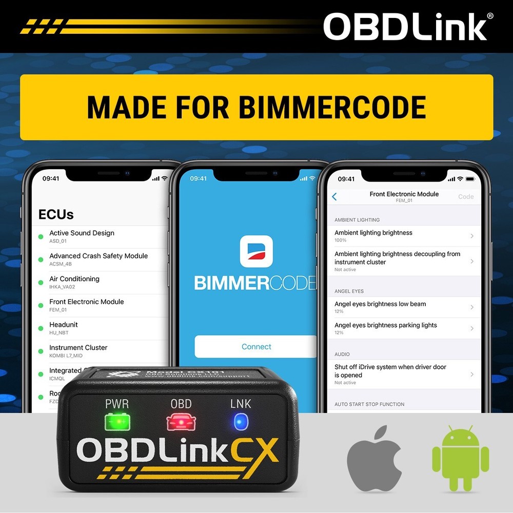 OBDLink CX 5.1 BLE OBD2 Designed For BMW/mini Bimmercode Bimmerlink Adapter