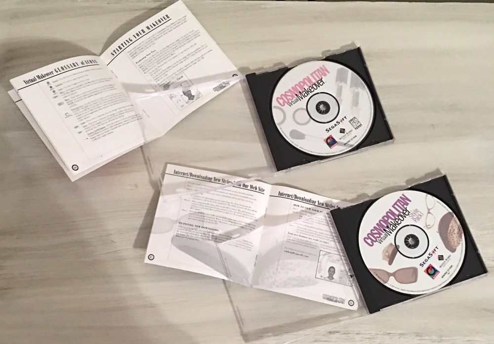 1997 Cosmopolitan Virtual Makeover & 1998 Style Pack 1 CD Set by SegaSoft
