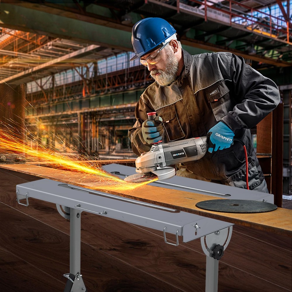 Welding Table 44"x21" ,500Lbs Capacity Folding Steel Workbench Adjustable Height