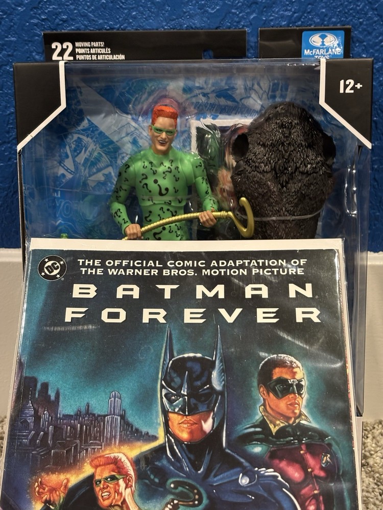 DC Multiverse Batman Forever Riddler Figure & Comic Bundle