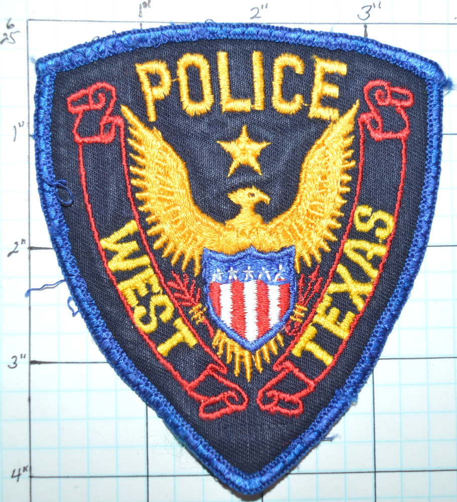 TEXAS, WEST VINTAGE POLICE DEPT EAGLE PATCH