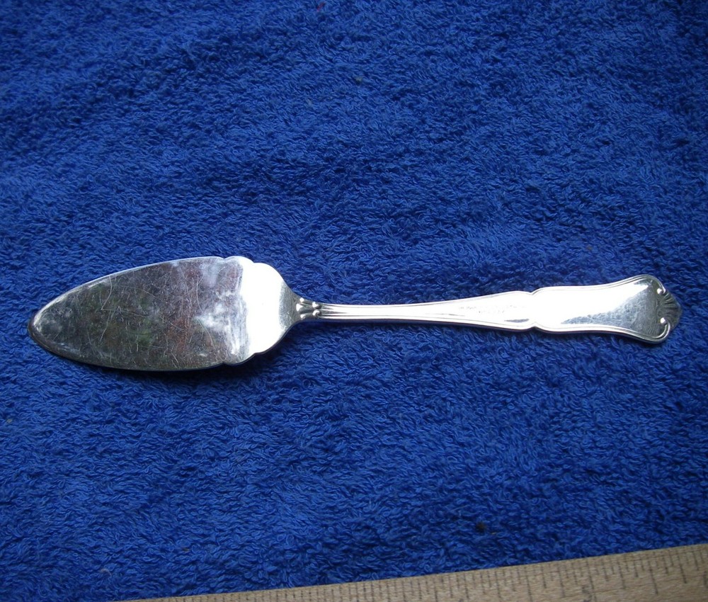 Good Th. MARTHINSEN Norway Sterling CHEESE / PATE SERVER-Simple Pattern-NR