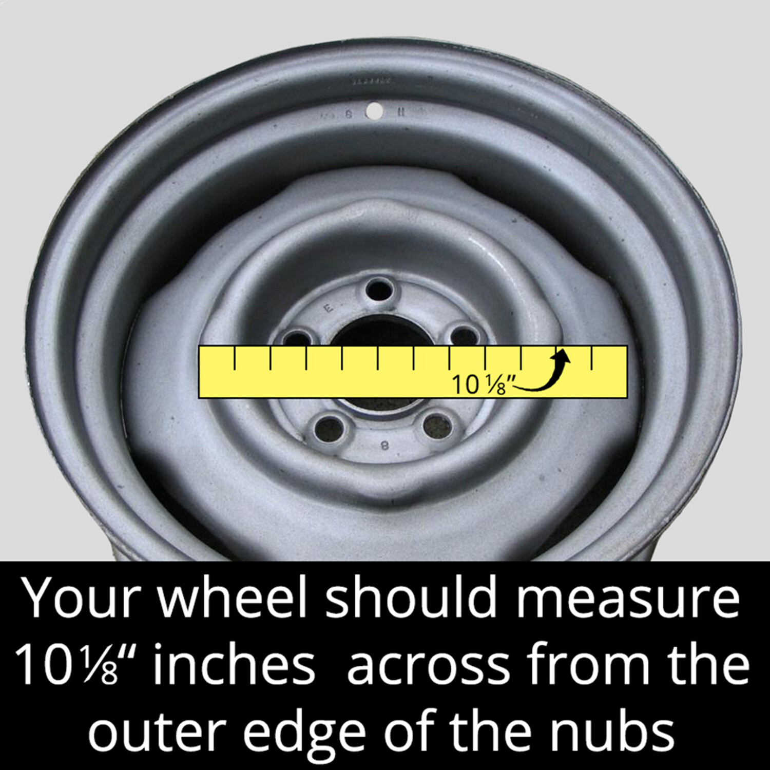 10-1/8 CHROME BABY MOONS Moon Center hubcaps Steel Wheel Cover Hot Rod Smoothie