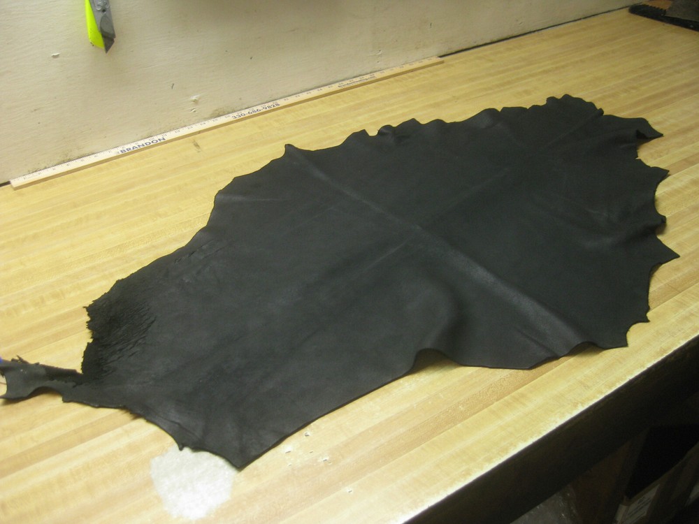 Buffed Sheep Skin Black Leather  # 0010433 Row 104