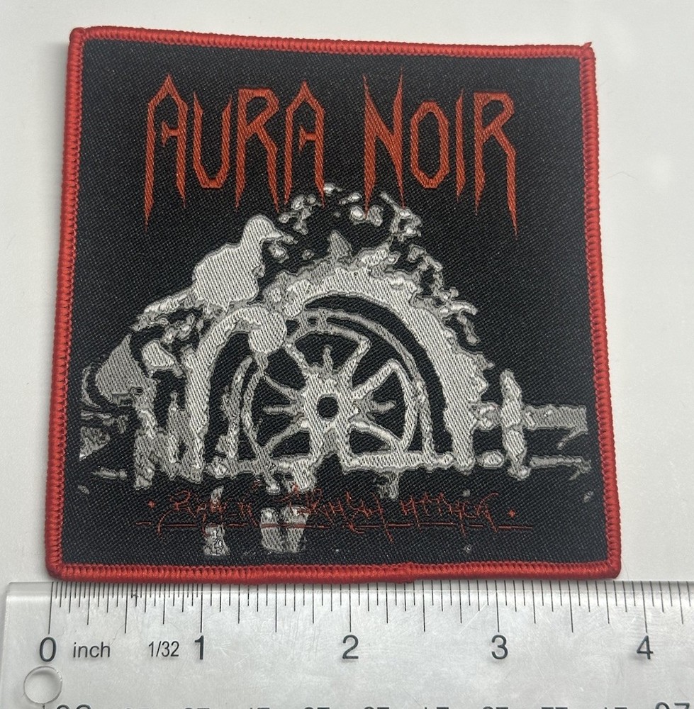 Aura Noir Red Border Woven Patch